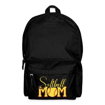 Softball Mom Ball Crest - Backpack - black - Front