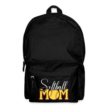 Softball Mom Emblem - Backpack - black - Front