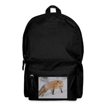 Schnee-Fuchs Pixelkunst - Rucksack - Schwarz - Vorne