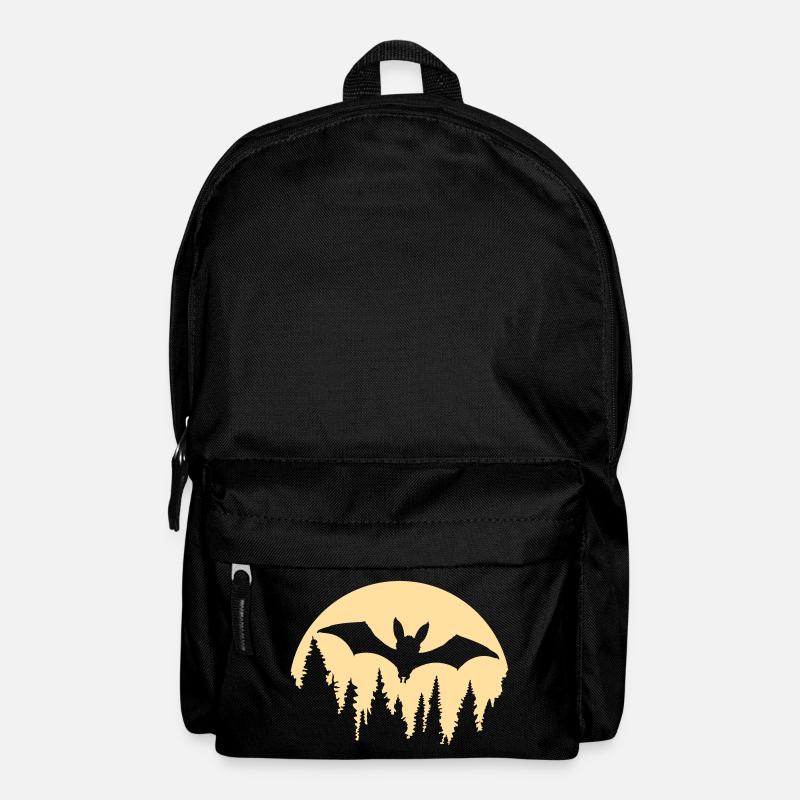 Fledermaus Silhouette cool Mond Wald Halloween Fun - Rucksack - Schwarz
