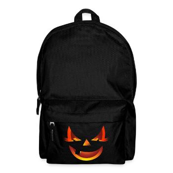 grim cool Halloween pumpkin cats motif outfit - Backpack - black - Front