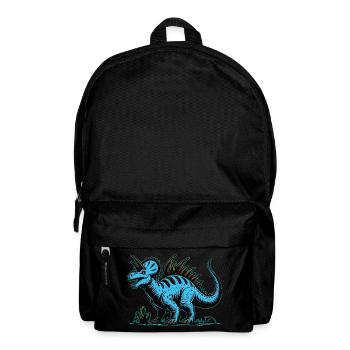 Blauer Mutanten Dinosaurier Design - Rucksack - Schwarz - Vorne