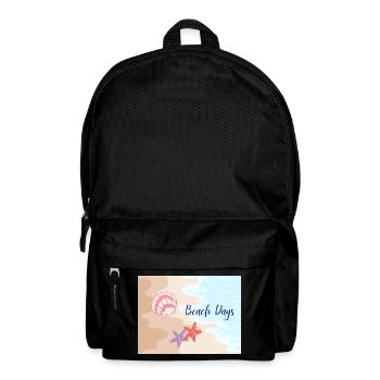 Beach Days Strandmotive Seestern - Rucksack - Schwarz - Vorne