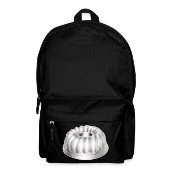 Bundt cake baking pan – simple kitchen motif - Backpack - black - Front
