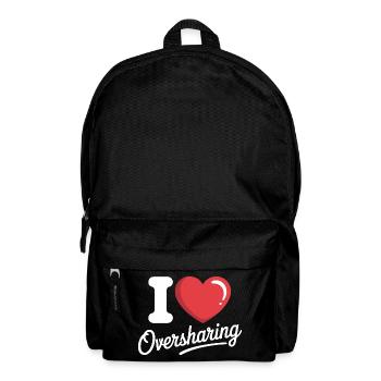 J’adore trop partager d’infos sur les réseaux sociaux TMI - Sac à dos - noir - Devant