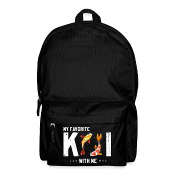 My Favorite Koi With Me Fish Lover Humor - Rucksack - Schwarz - Vorne