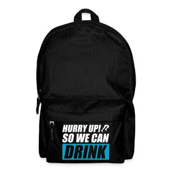 So we can drink lustiges Lauf Joggen Läufer - Rucksack - Schwarz - Vorne