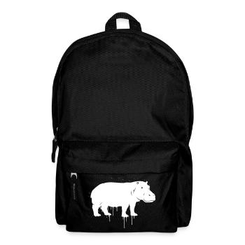 Hippo Graffiti Streetwear Vektor - Rucksack - Schwarz - Vorne