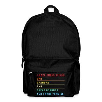 Papy Petit-fils Grand-père Grand-père - Sac à dos - noir - Devant