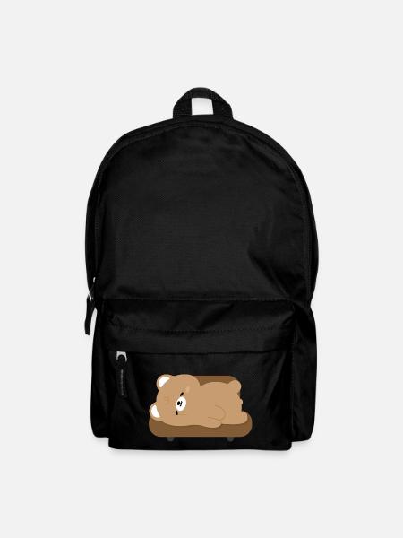 Tired Polar Bear on Sofa - Backpack - black
