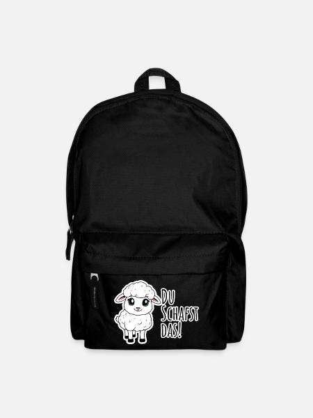 Du Schafst das! Das kleine Schaf ist sich sicher! - Rucksack - Schwarz