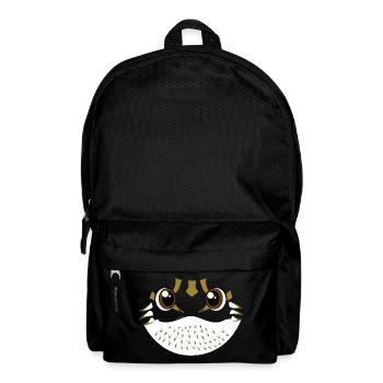 Lézard reptile de compagnie de Dragon barbu à visage de dessin animé - Sac à dos - noir - Devant