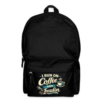 Diabetes Kaffee Lustig Geschenk Diabetiker - Rucksack - Schwarz - Vorne
