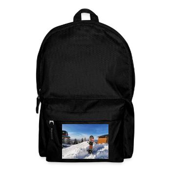Snowboard sur une pente ensoleillée - Sac à dos - noir - Devant