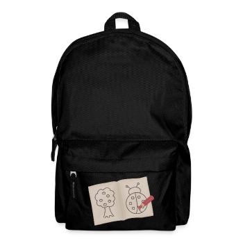 Croquis de l’arbre et de la coccinelle - Sac à dos - noir - Devant