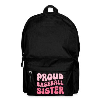 Sœur fière du baseball - Sac à dos - noir - Devant