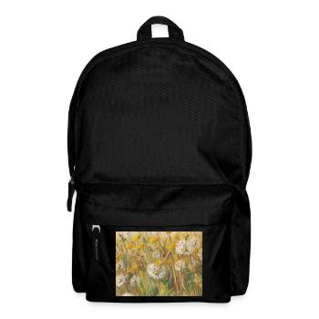 Summer Dandelion Meadow Painting - Backpack - black - Front