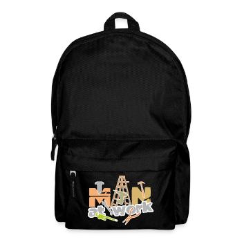 Man_at_work - Backpack - black - Front