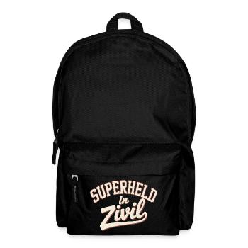 Super-héros en costume de super-héros civil - Sac à dos - noir - Devant