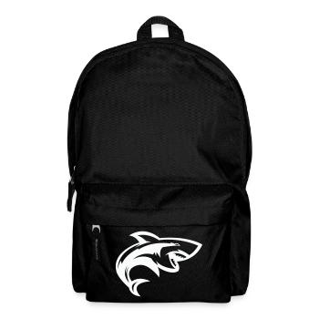 Stilisierter Hai-Kopf - Rucksack - Schwarz - Vorne