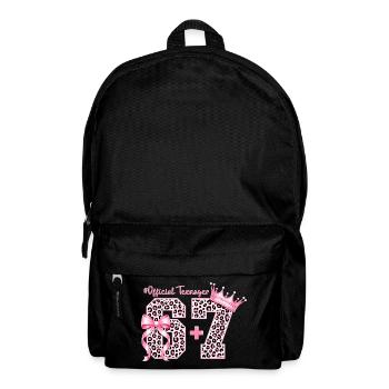 13. Geburtstags-Shirt Lustiges Meme 67 Geburtstag 13 - Rucksack - Schwarz - Vorne