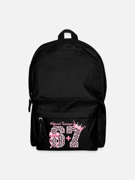 13th Birthday Shirt Funny Meme 67 Birthday 13 - Backpack - black