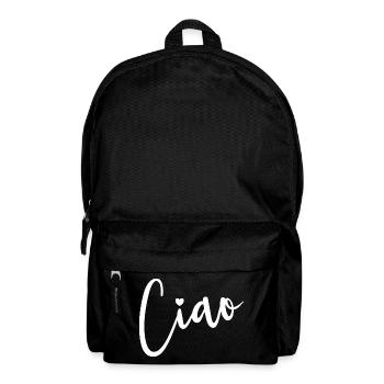 Ciao Italienisch Hallo Auf Wiedersehen Besuch Ital - Rucksack - Schwarz - Vorne