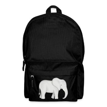 Weißer Elefant Zeichnung - Rucksack - Schwarz - Vorne