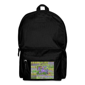 Purple Forest Wild Hyacinth Collage - Rucksack - Schwarz - Vorne