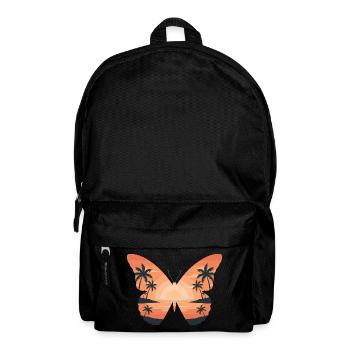 Sunset butterfly on the beach - Backpack - black - Front