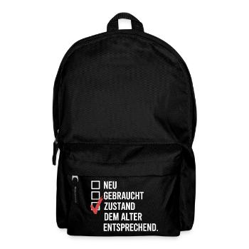 Zustand Dem Alter Entsprechend Oldtimer Geburtstag - Rucksack - Schwarz - Vorne