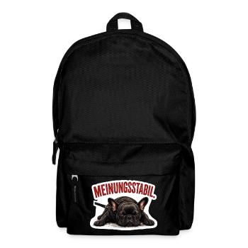 Frenchie – Meinungsstabil Bully - Rucksack - Schwarz - Vorne