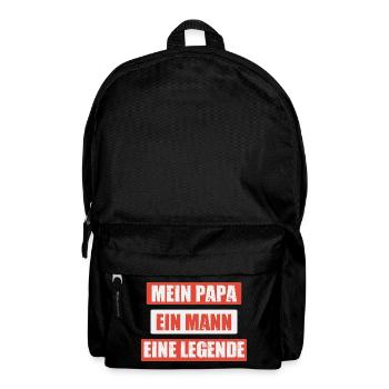 Ehemann Vater Papa Grillmeister Geschenk - Rucksack - Schwarz - Vorne
