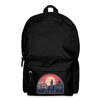 Italy Destinations Sunset Art - Backpack - black - Front