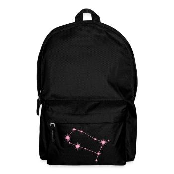 Zwilling, Sternbild, Sternzeichen, Pastellrosa - Rucksack - Schwarz - Vorne