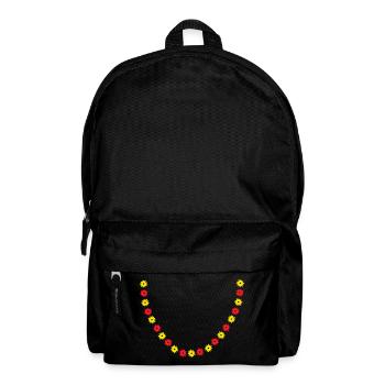 Floral Wreath YellowRed Circle - Backpack - black - Front