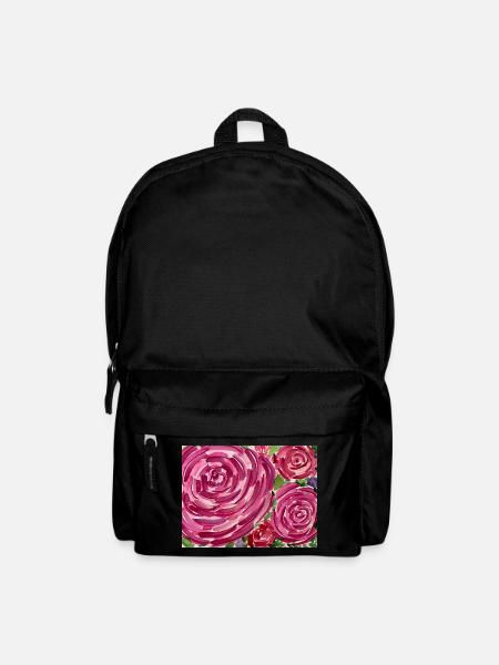 Aquarelle rose - Sac à dos - noir