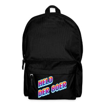 Held der 80er Neon-Retro - Rucksack - Schwarz - Vorne