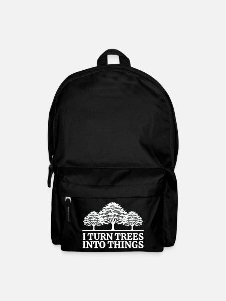 I Turn Trees Into Things Carpenter Humor carpenter - Backpack - black