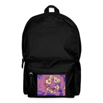 Pastel Blossoms Gold Sketch - Backpack - black - Front