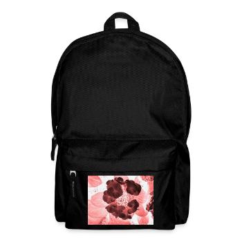 Rote Hydrangea Florales Muster - Rucksack - Schwarz - Vorne