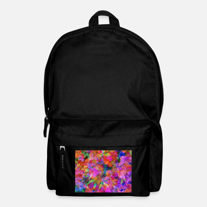Farbexplosion Blüten-Collage - Rucksack - Schwarz