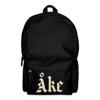 Lettrage Monogramme Gothique Åke - Sac à dos - noir - Devant