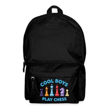 Cool Boys play Chess coole Jungs spielen Schach  - Rucksack - Schwarz - Vorne