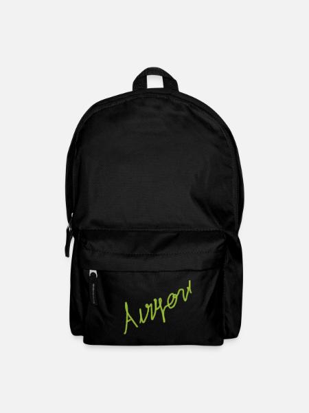 Grüner Neon-Handschrift Text - Rucksack - Schwarz