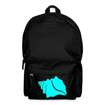 Turquoise Blue Shell Row - Backpack - black - Front