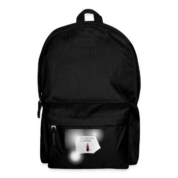 Nie Wieder Alkohol Flaschen-Symbol - Rucksack - Schwarz - Vorne