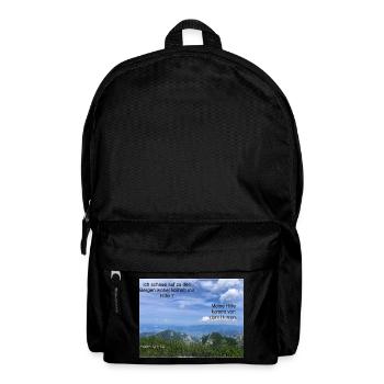 Bergblick Psalm Vertrauen - Rucksack - Schwarz - Vorne