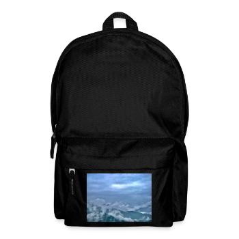 Fog over mountain landscape Morning light - Backpack - black - Front