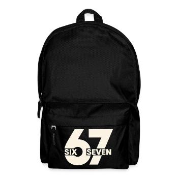 67 Six Seven – Urban Typografie - Rucksack - Schwarz - Vorne